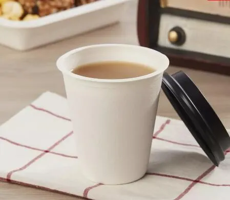 Disposable-coffee-biodegradable paper cup holder Carry tray for 2 or 4 cups