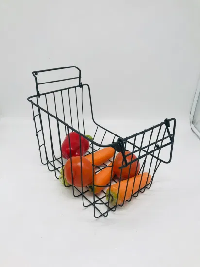 キッチン耐久性のある吊り下げ鉄金属果物野菜収納バスケット